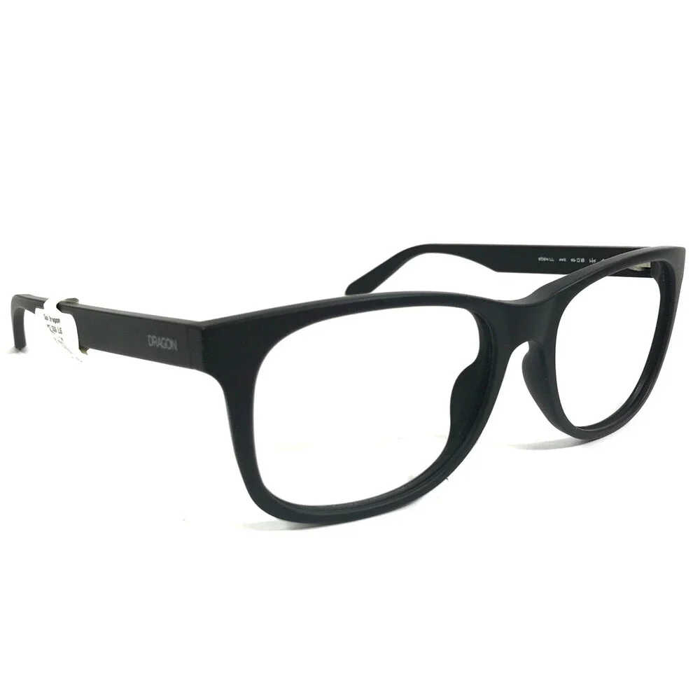 Dragon Eyeglasses Frames EDEN LL 002 Matte Black Square Full Rim 56-18-145